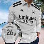 Arsenal FC Premier League Champions 25/26 Zip Polo Shirt – HOATT18822