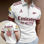 Arsenal FC Premier League Champions 25/26 Zip Polo Shirt – HOATT18192