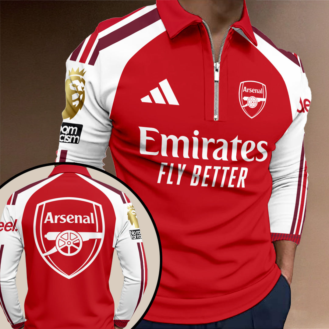 Arsenal FC Premier League 26/27 Zip Polo Shirt – TANTN24714