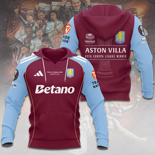 Aston Villa Europa League Winners 25/26 3D Apparel – TANTN23055