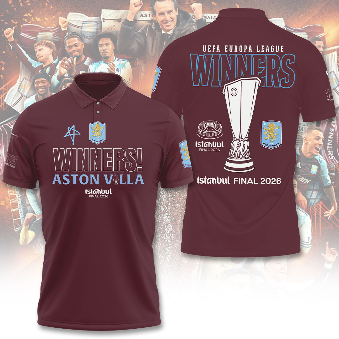 Aston Villa Europa League Winners 25/26 3D Apparel – TANTN23059