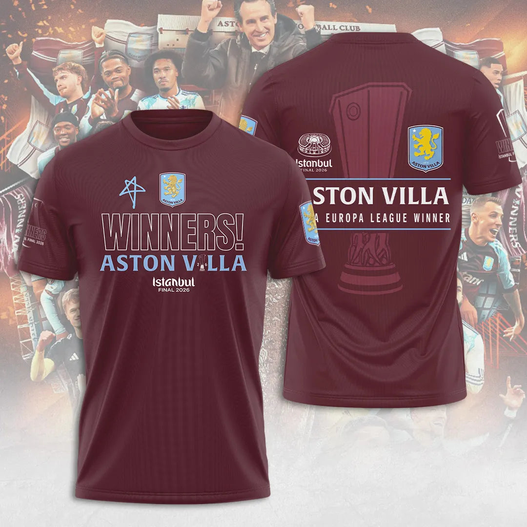 Aston Villa Europa League Winners 25/26 3D Apparel – TANTN23060