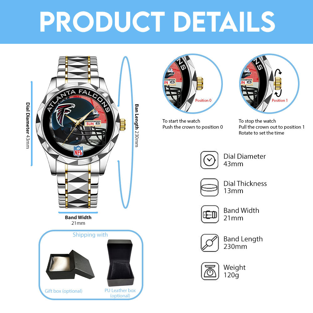 Atlanta Falcons Alloy Luxury Quartz Watch – TANTN16314