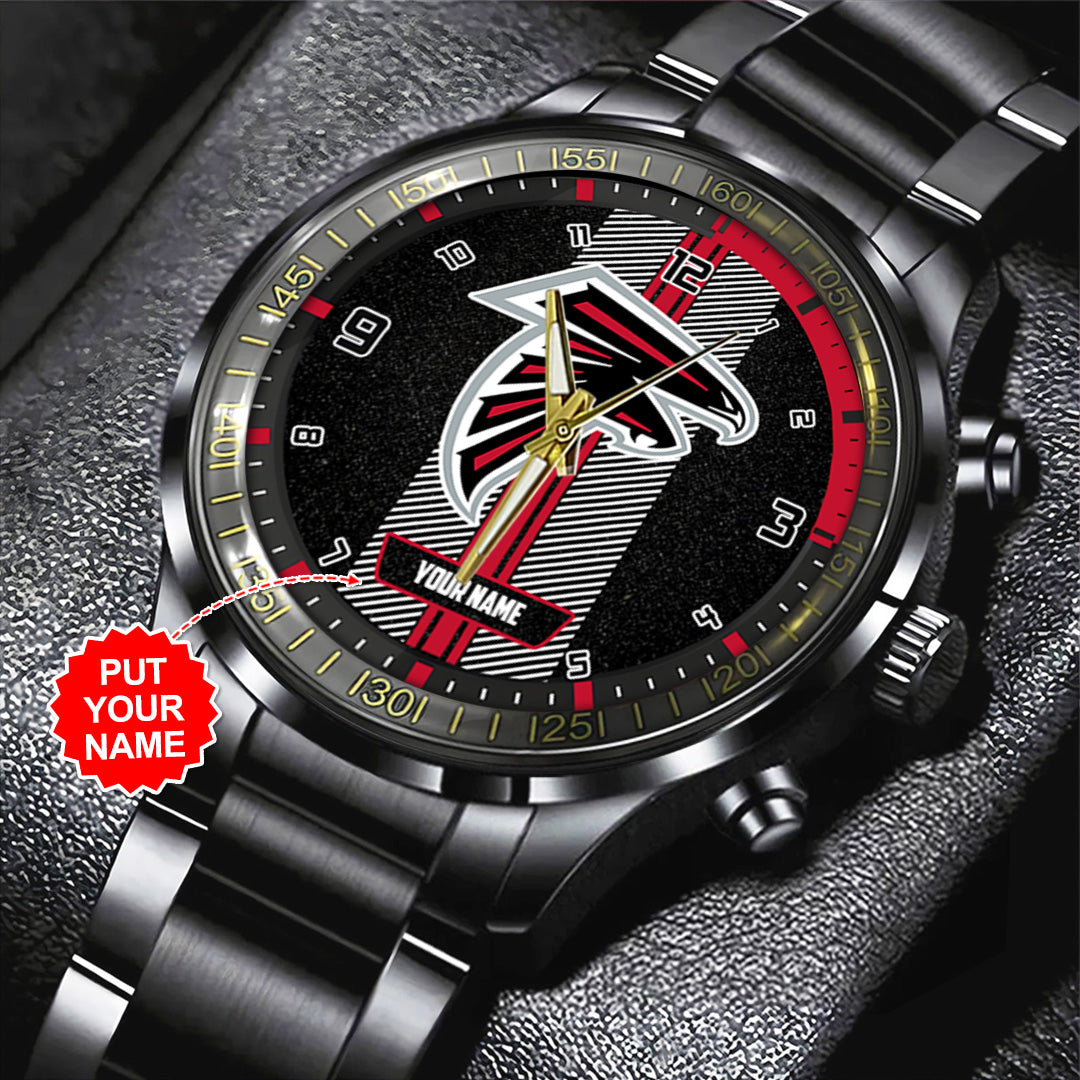 Personalized Atlanta Falcons Black Stainless Steel Watch – TANTN16005