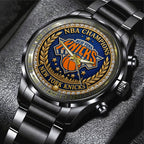New York Knicks NBA Finals Champions 2026 Black Stainless Steel Watch – TANTN25662