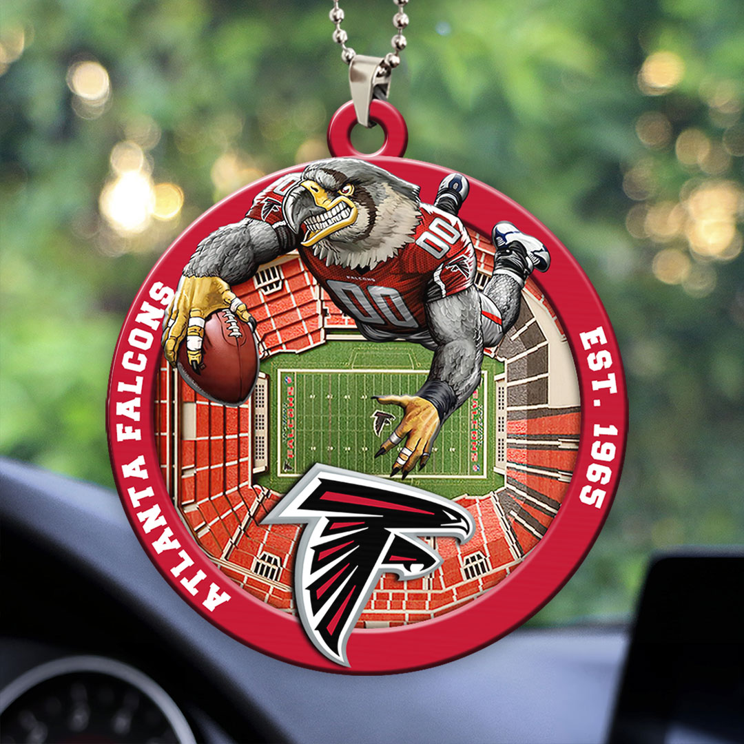 Atlanta Falcons Custom shape 2-sided Acrylic Car Ornament – HOATT12593