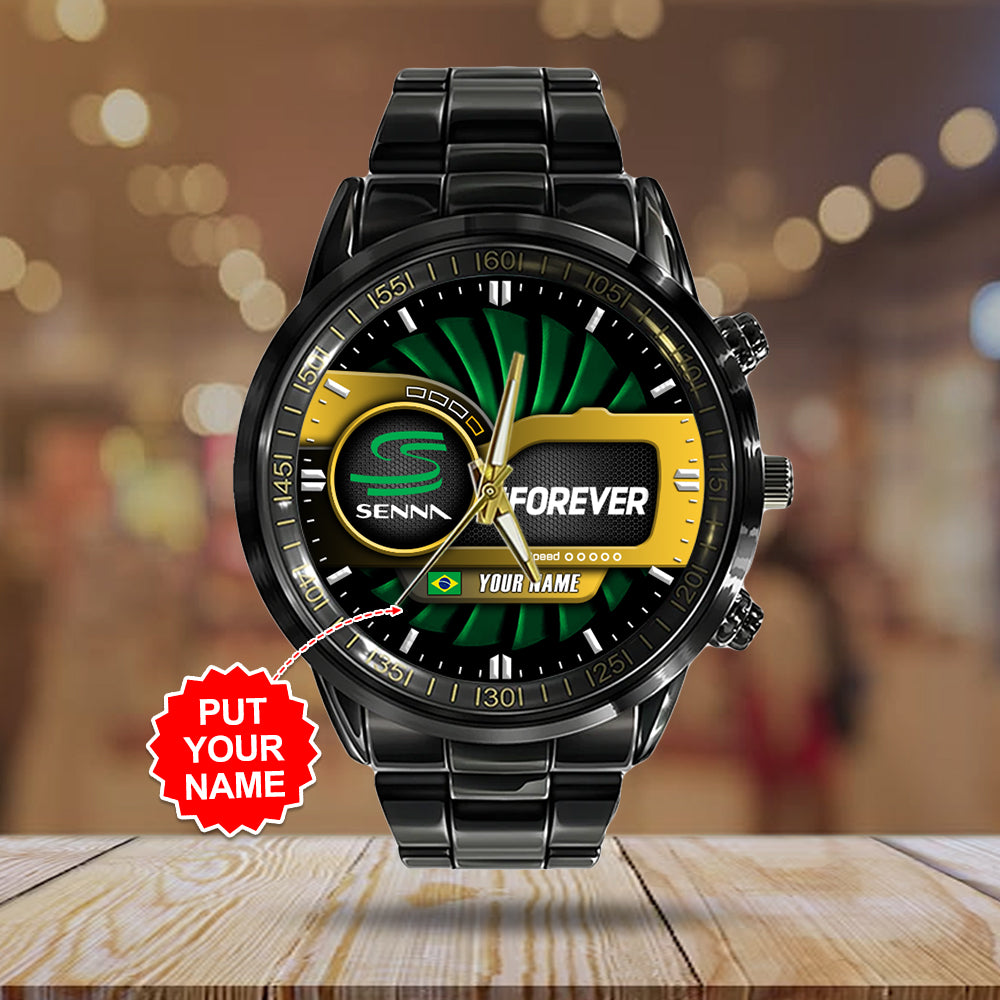 Personalized Ayrton Senna Black Stainless Steel Watch – TANTN 7616