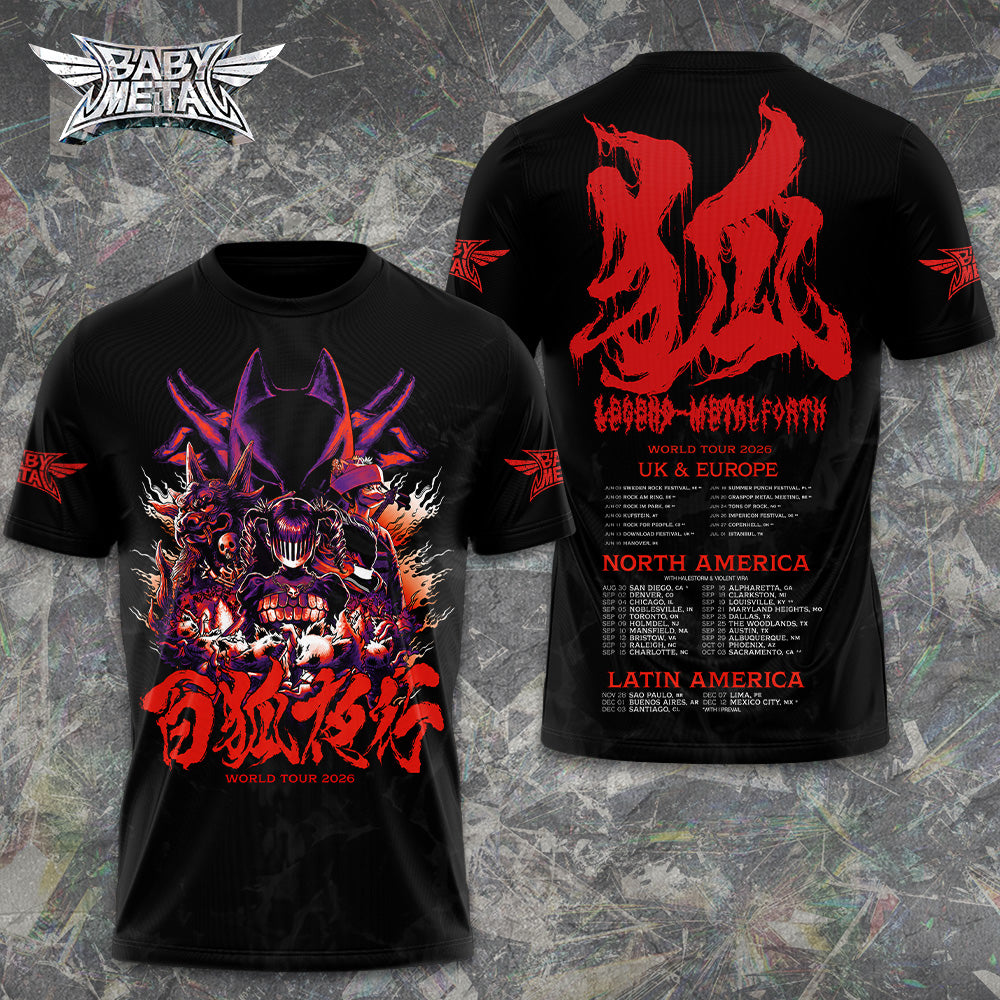 Babymetal World Tour 2026 3D Apparel – GNE6972