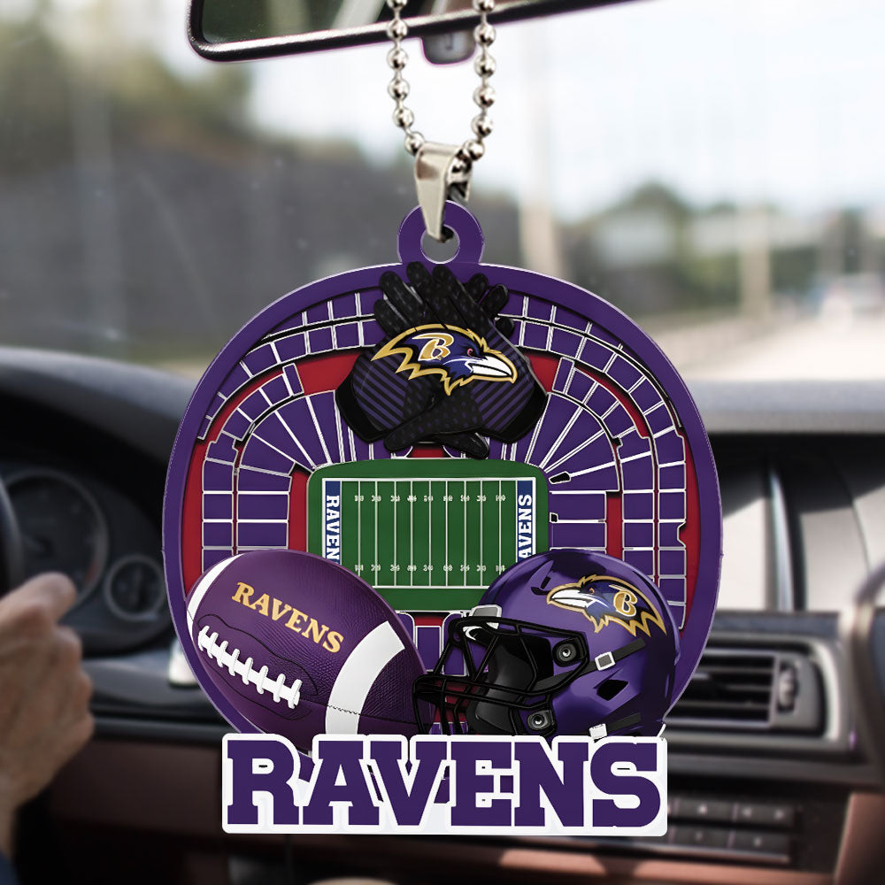 Baltimore Ravens Custom shape 2-sided Acrylic Car Ornament – TMTHU742