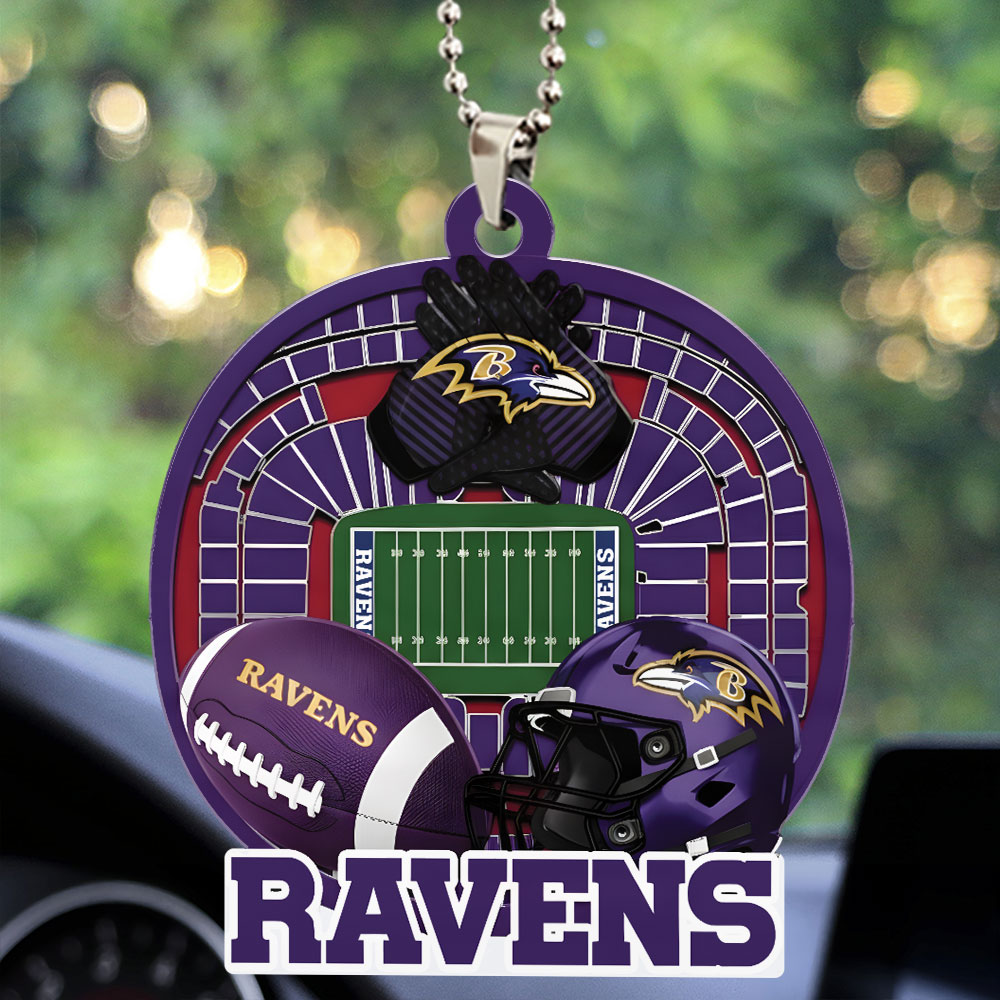Baltimore Ravens Custom shape 2-sided Acrylic Car Ornament – TMTHU742