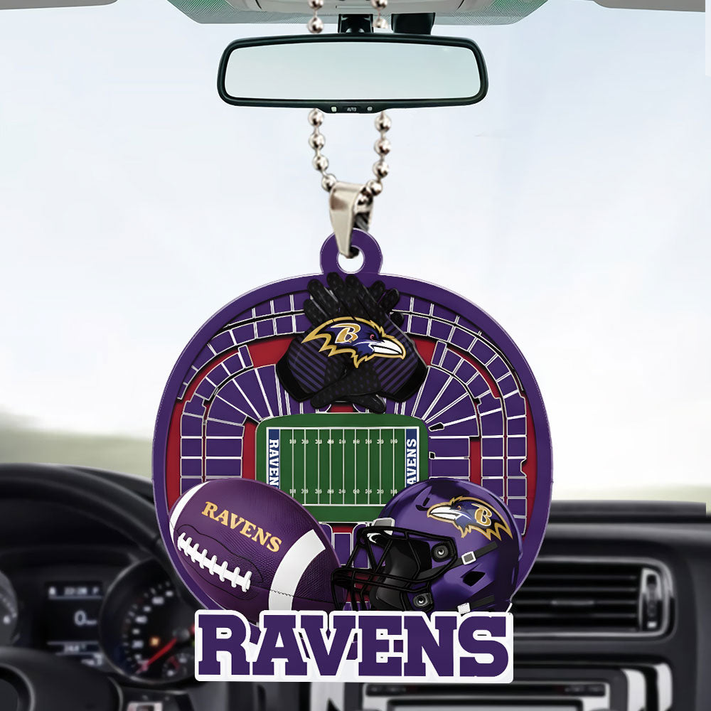 Baltimore Ravens Custom shape 2-sided Acrylic Car Ornament – TMTHU742