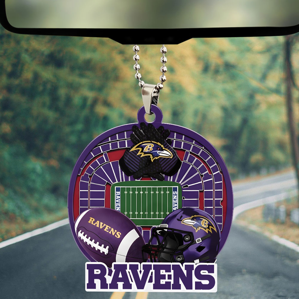 Baltimore Ravens Custom shape 2-sided Acrylic Car Ornament – TMTHU742