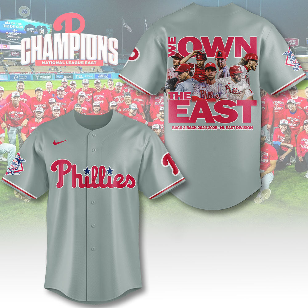 Philadelphia Phillies NL EAST Champions 2025 Baseball Jersey – TMTHU1025