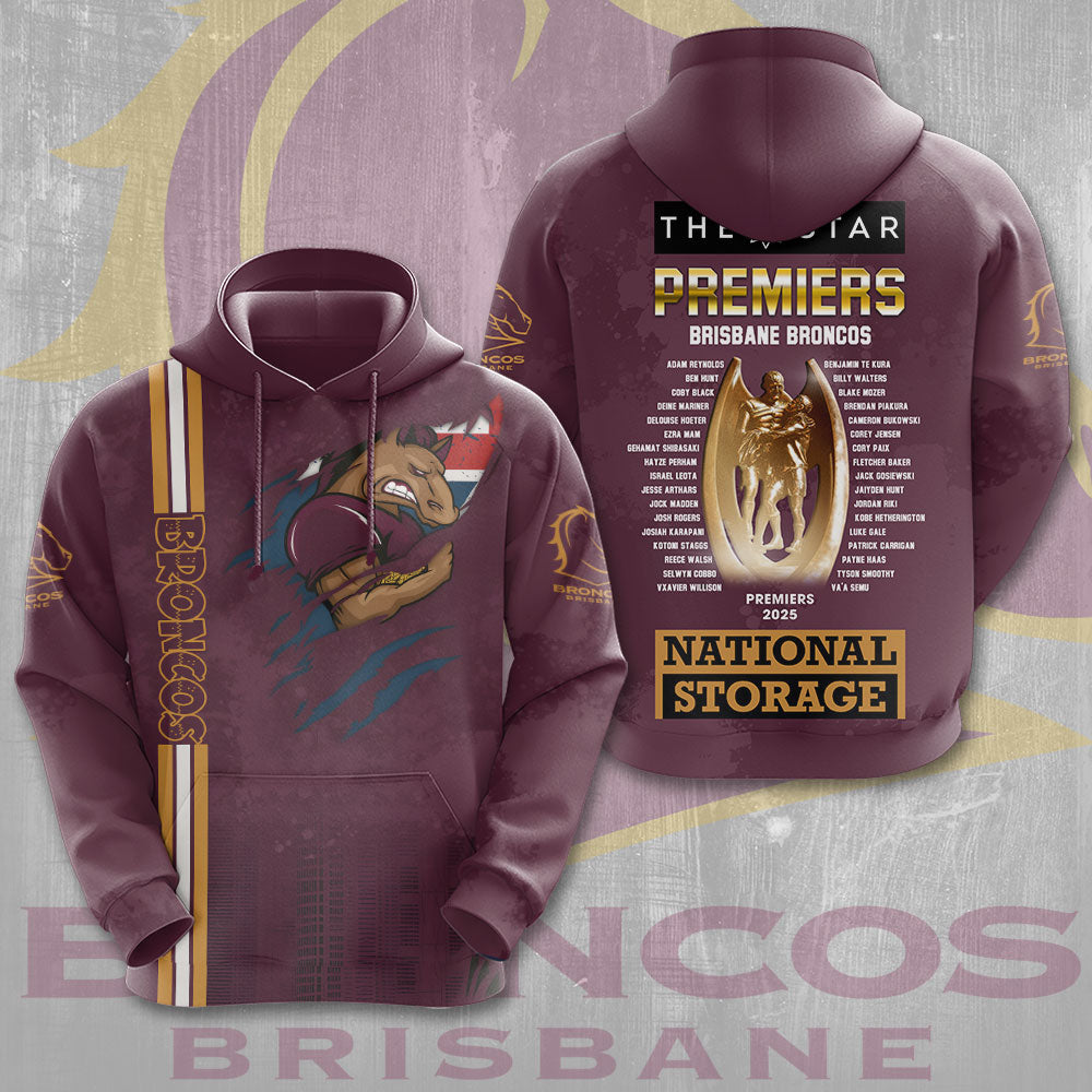 Brisbane Broncos 3D Apparel – TMTHU1514