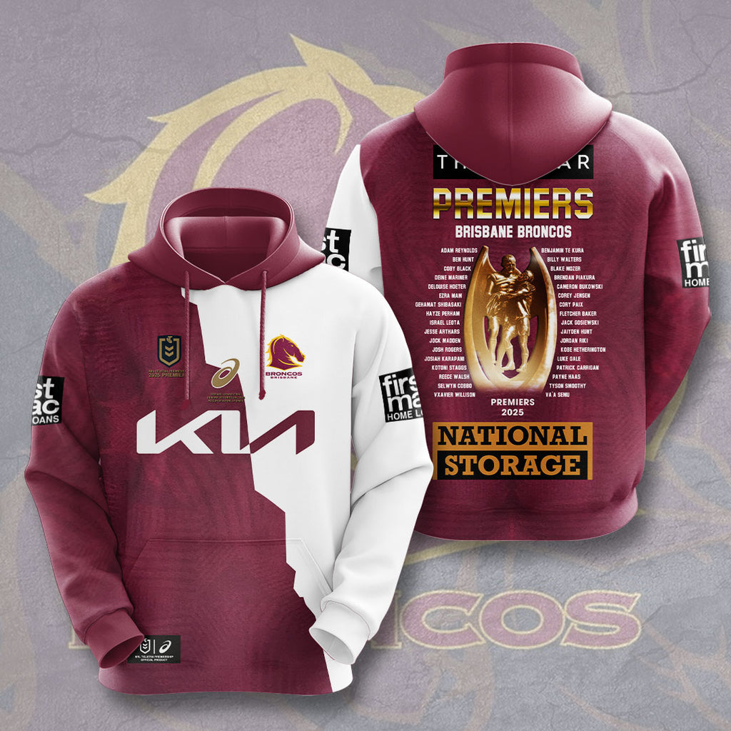 Brisbane Broncos Premiers 3D Apparel – TMTHU1697