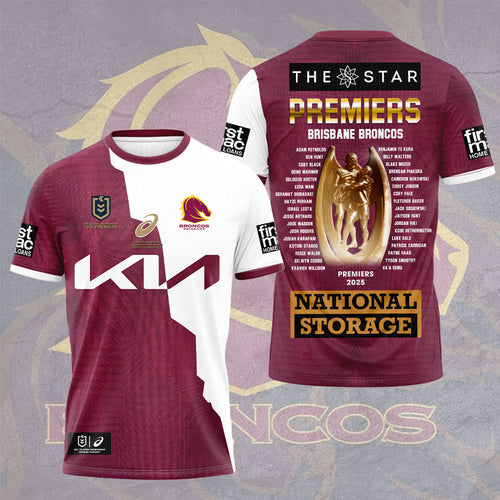 Brisbane Broncos Premiers 3D Apparel – TMTHU1697