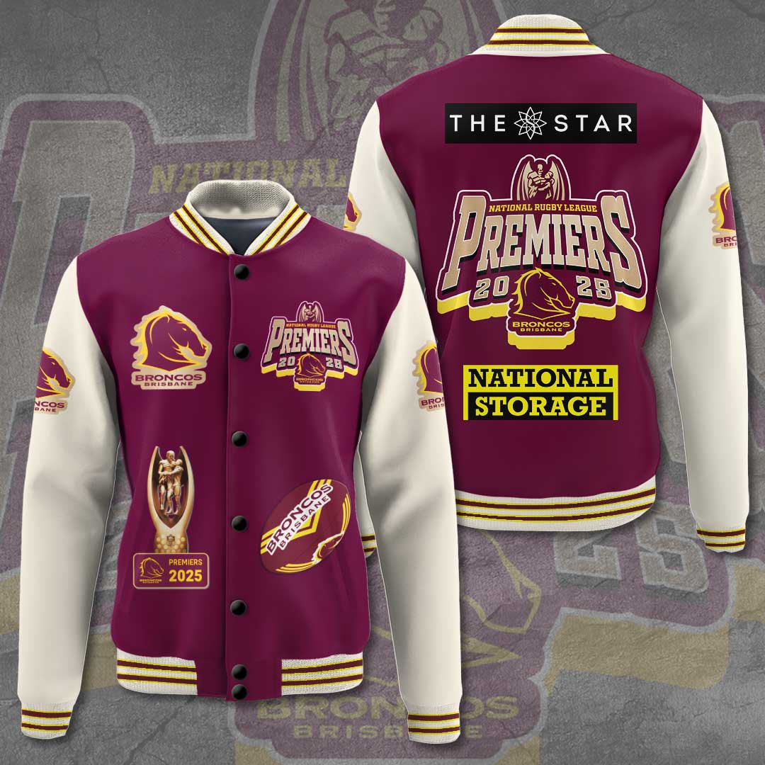 Brisbane Broncos Premiers 2025 Varsity Jacket – TMTHU1641