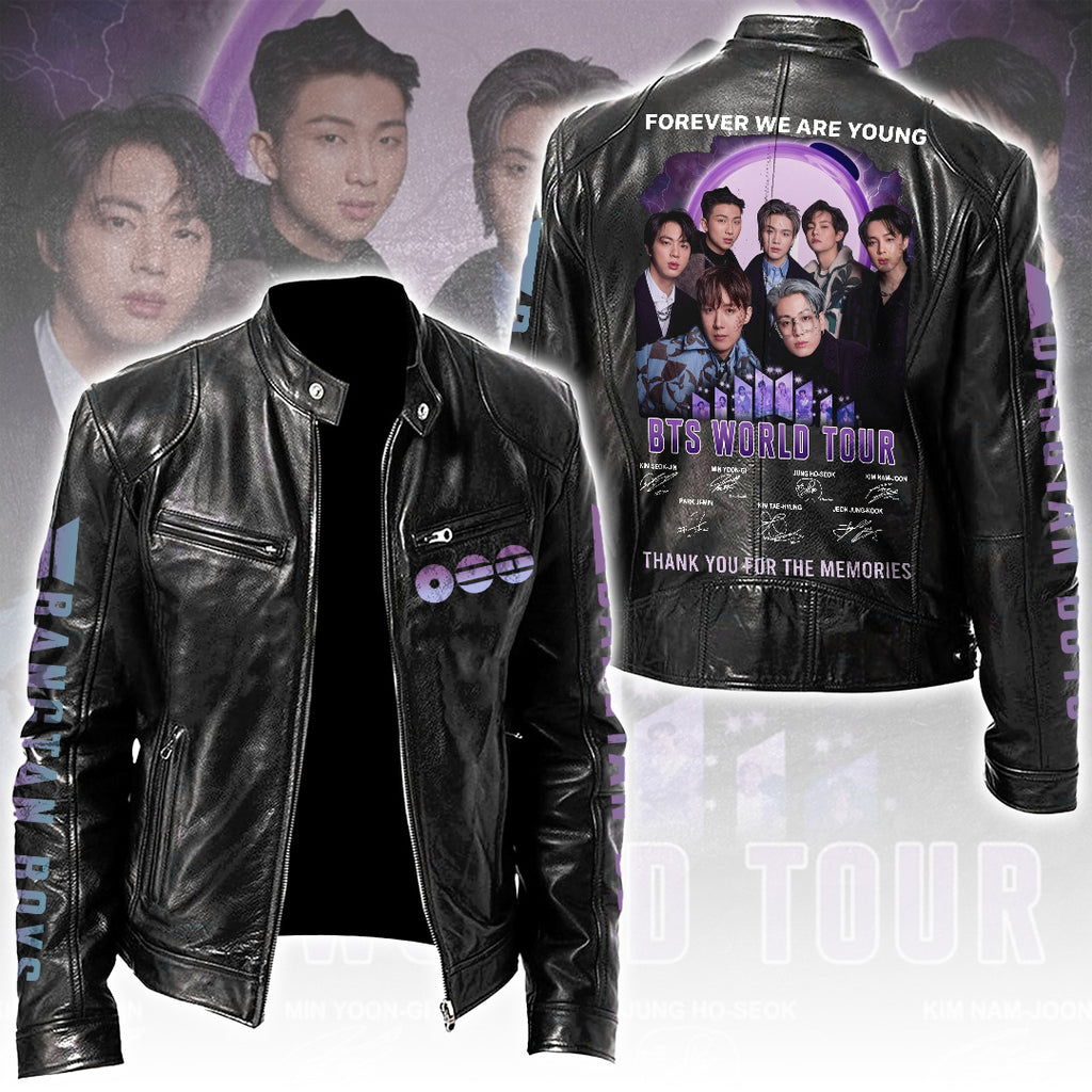 BTS Tour 2026 Motorcycle Leather Jacket – TANTN24518