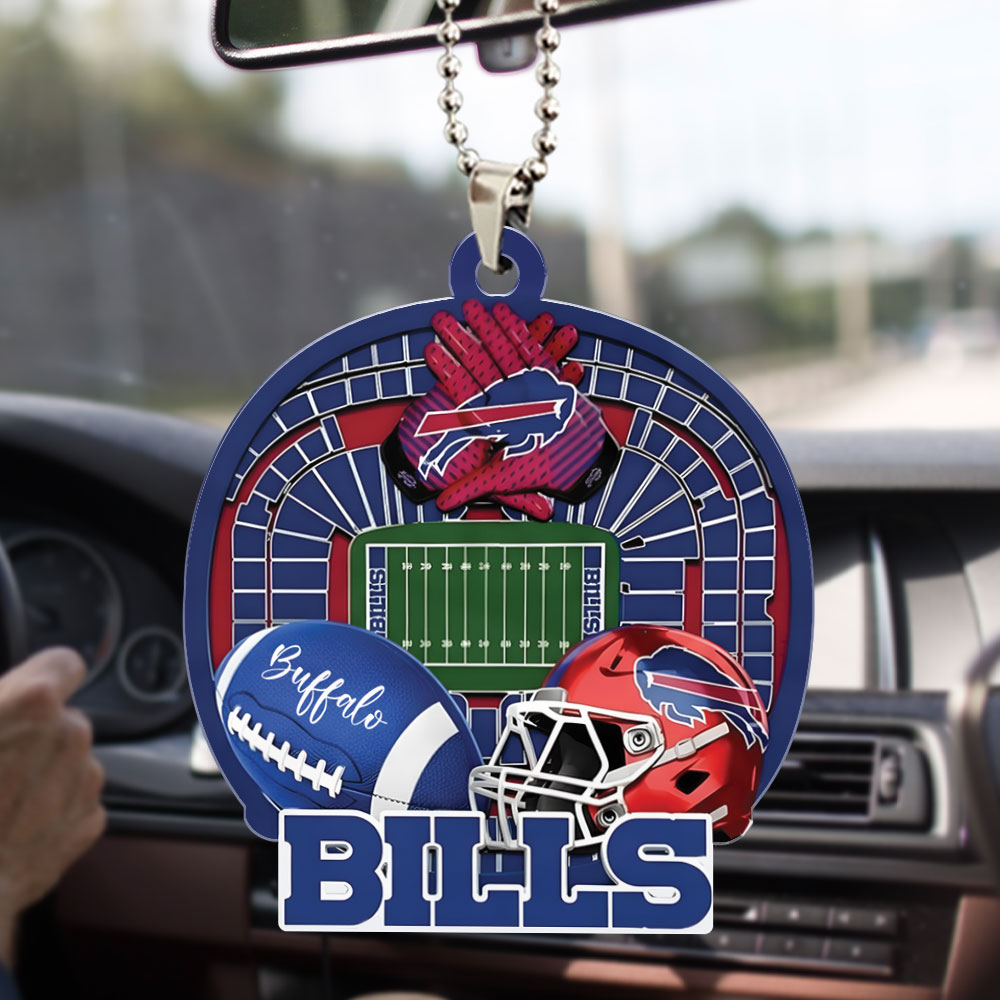 Buffalo Bills Custom shape 2-sided Acrylic Car Ornament – TMTHU738