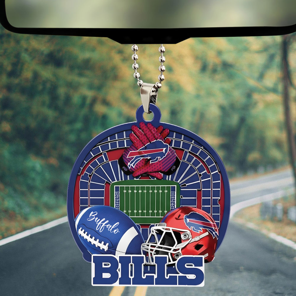 Buffalo Bills Custom shape 2-sided Acrylic Car Ornament – TMTHU738