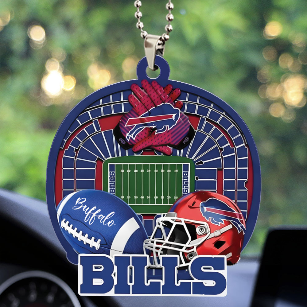 Buffalo Bills Custom shape 2-sided Acrylic Car Ornament – TMTHU738