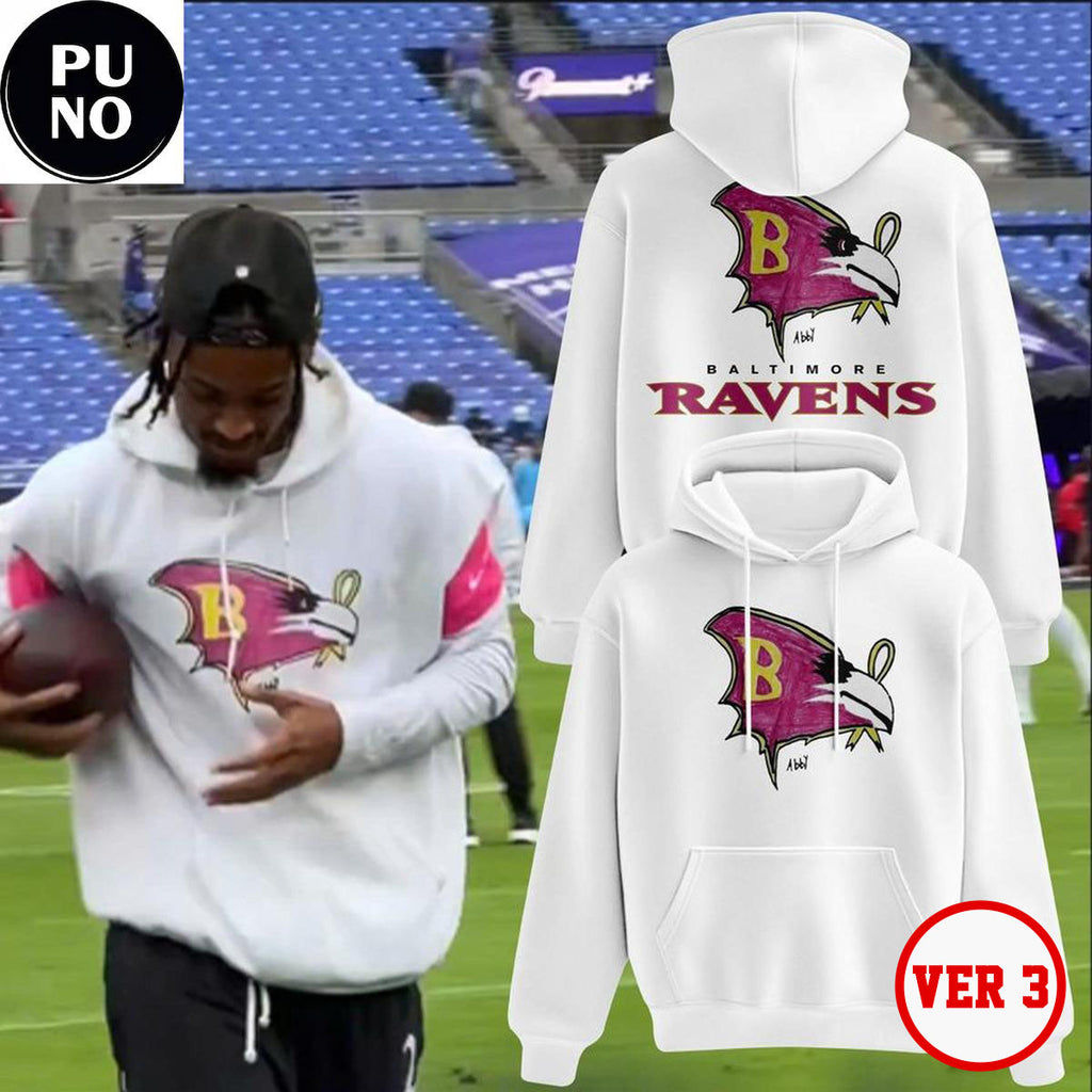 Baltimore Ravens 2026 Crucial Catch Logo Hand Draw Hoodie Shirt