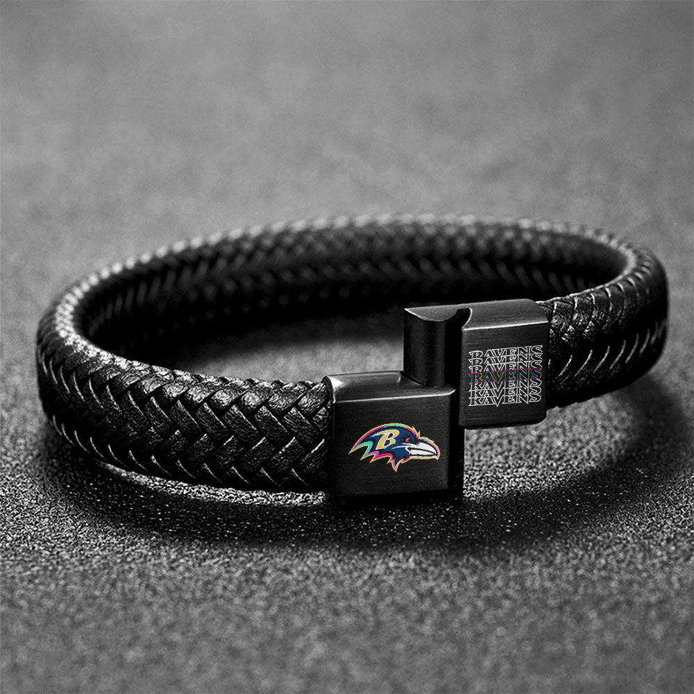 Baltimore Ravens Crucial Catch 2025 Braided Leather Bracelet – TANTN15912