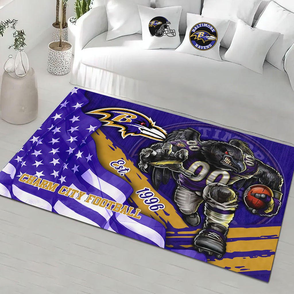 Baltimore Ravens Rectangular Rug – HOATT13152