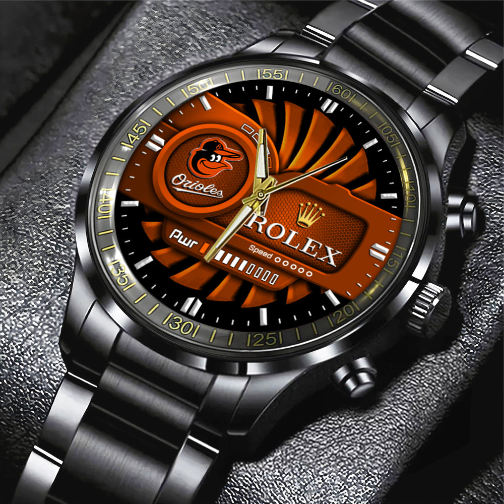 Baltimore Orioles Black Stainless Steel Watch – MAITM13425