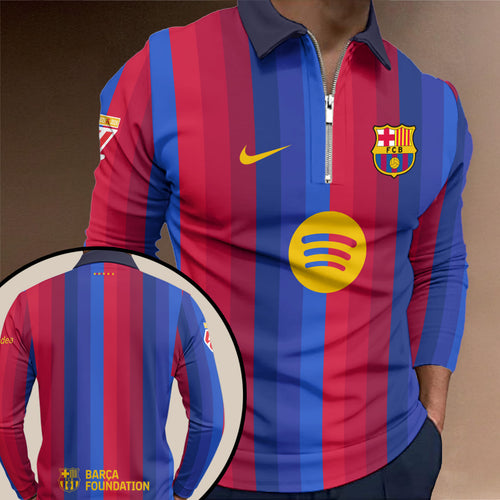 FC Barcelona Home 26/27 Zip Polo Shirt – TANTN24068