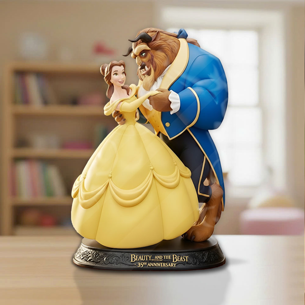 Beauty And The Beast 35th Anniversary Custom Shape Acrylic Plaque – TMTHU3339