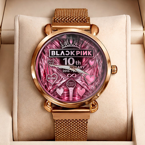 Blackpink 10th Anniversary Mesh Strap Quartz Watch – HOATT16626