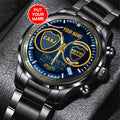 Personalized Boca Juniors 120th Anniversary 2025 Black Stainless Steel Watch – GNE4253
