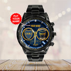 Personalized Boca Juniors 120th Anniversary 2025 Black Stainless Steel Watch – GNE4253