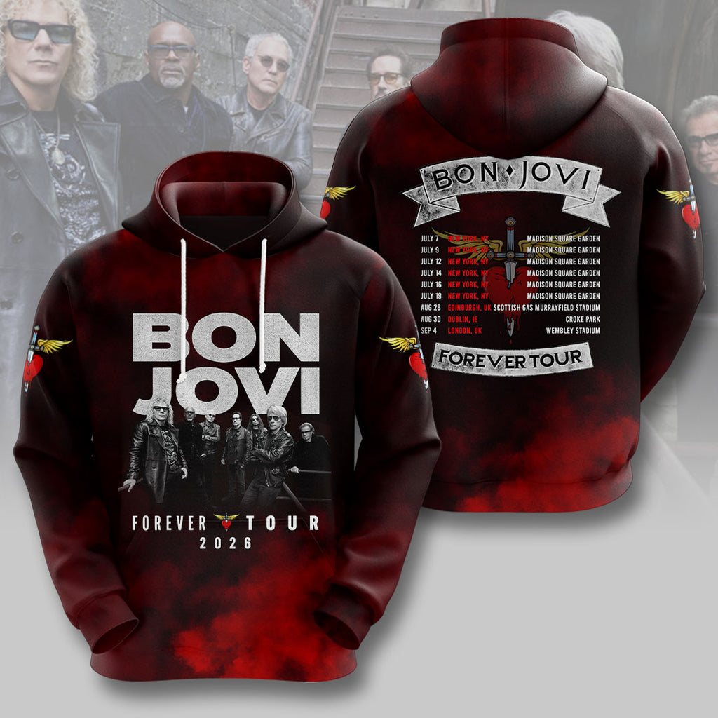 Bon Jovi 2026 Forever Tour 3D Apparel – HOATT14154