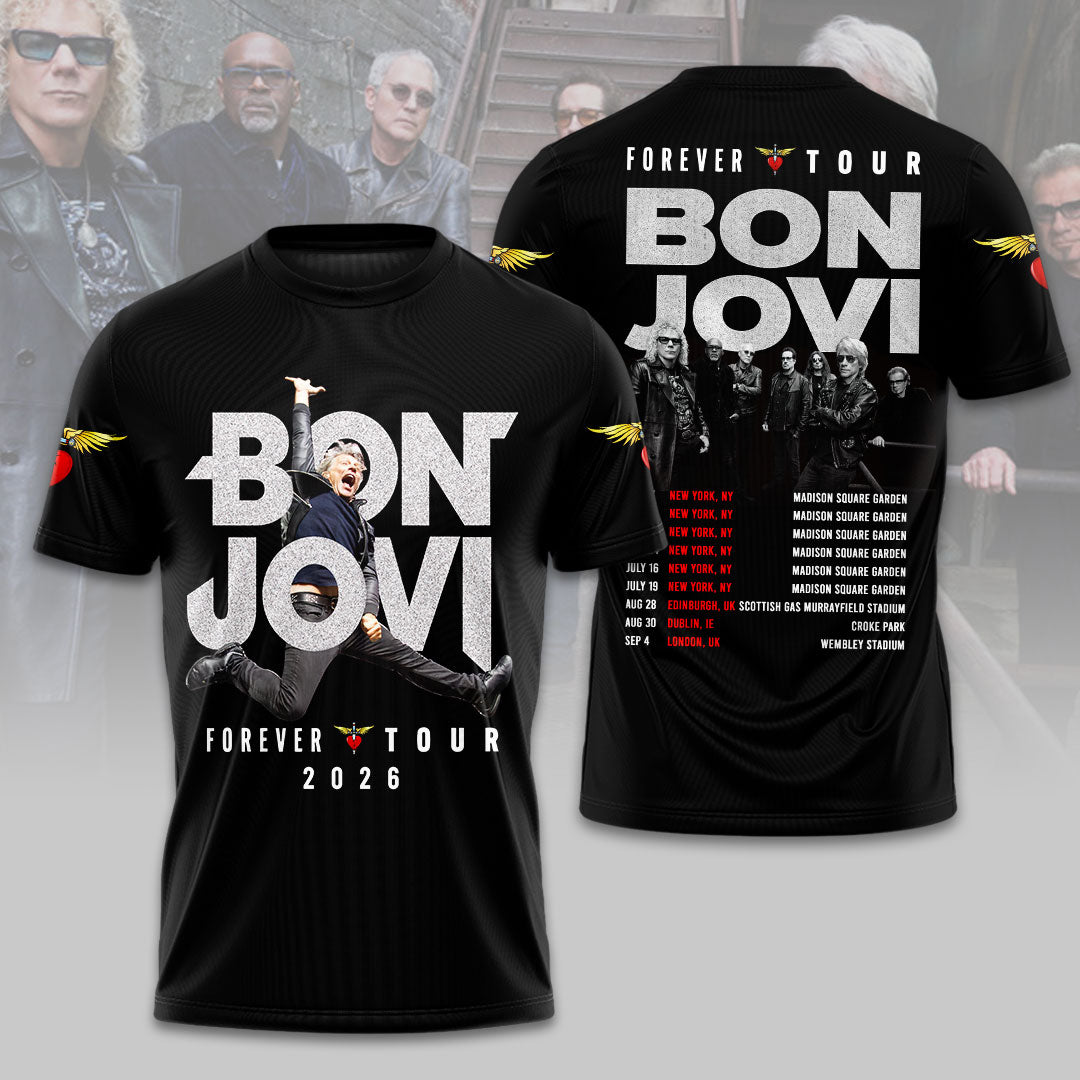 Bon Jovi 2026 Forever Tour 3D Apparel – HOATT14189