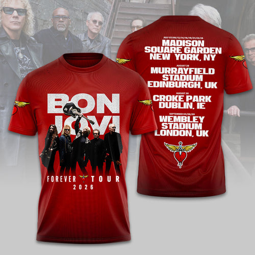Bon Jovi Forever Tour 2026 3D Apparel – HOATT19347