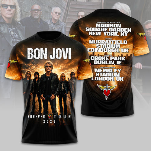Bon Jovi Forever Tour 2026 3D Apparel – HOATT19404