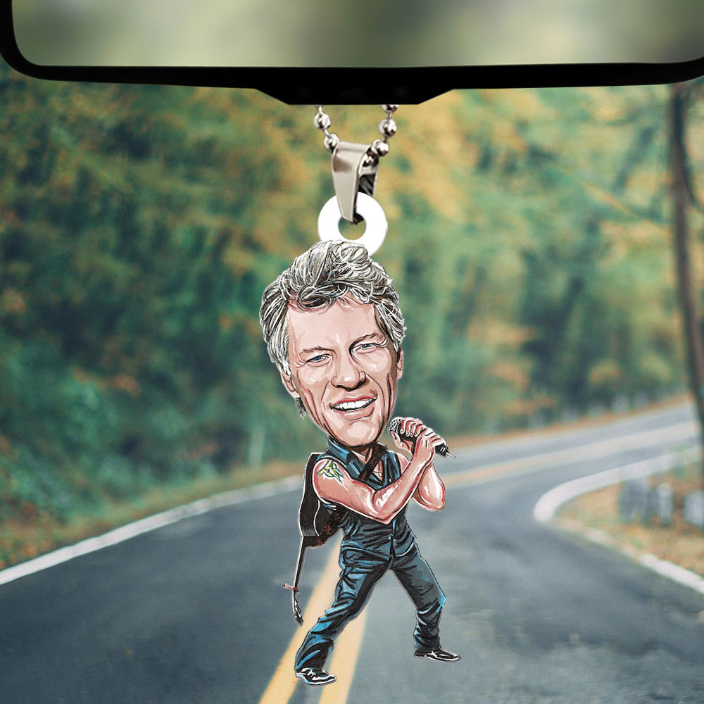 Bon Jovi Custom shape 2-sided Acrylic Car Ornament – HOATT14190