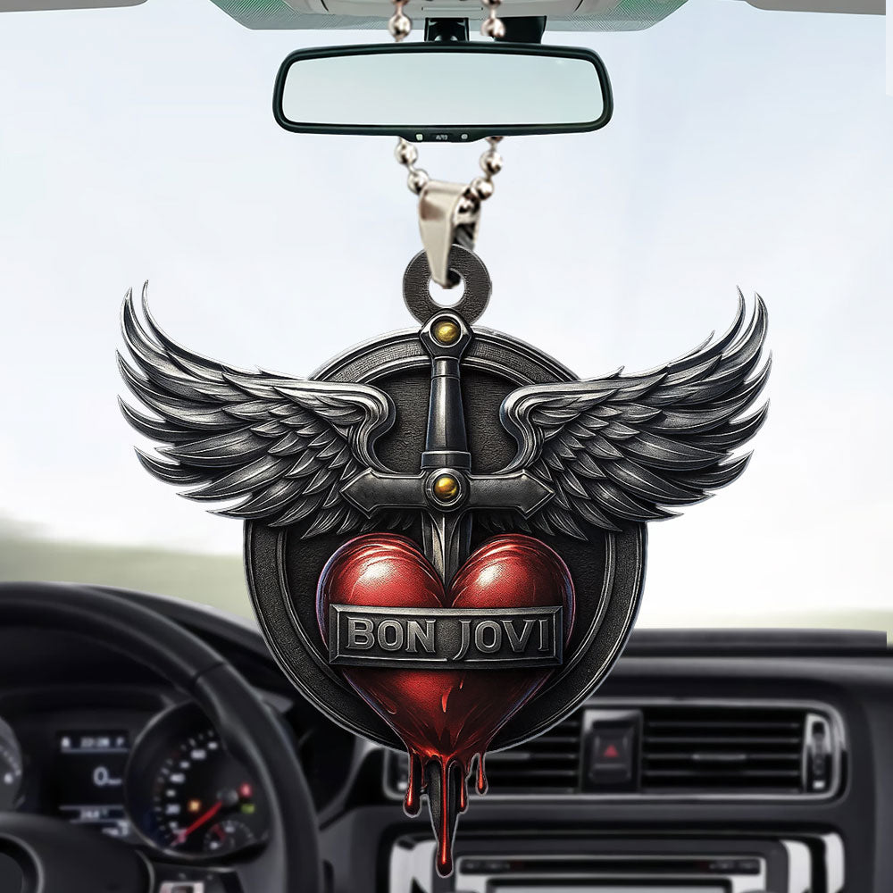 Bon Jovi Custom shape 2-sided Acrylic Car Ornament – TMTHU1827