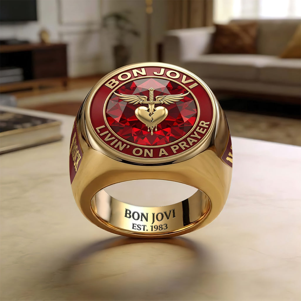 Bon Jovi 3D Engraved Ring – TANTN23404