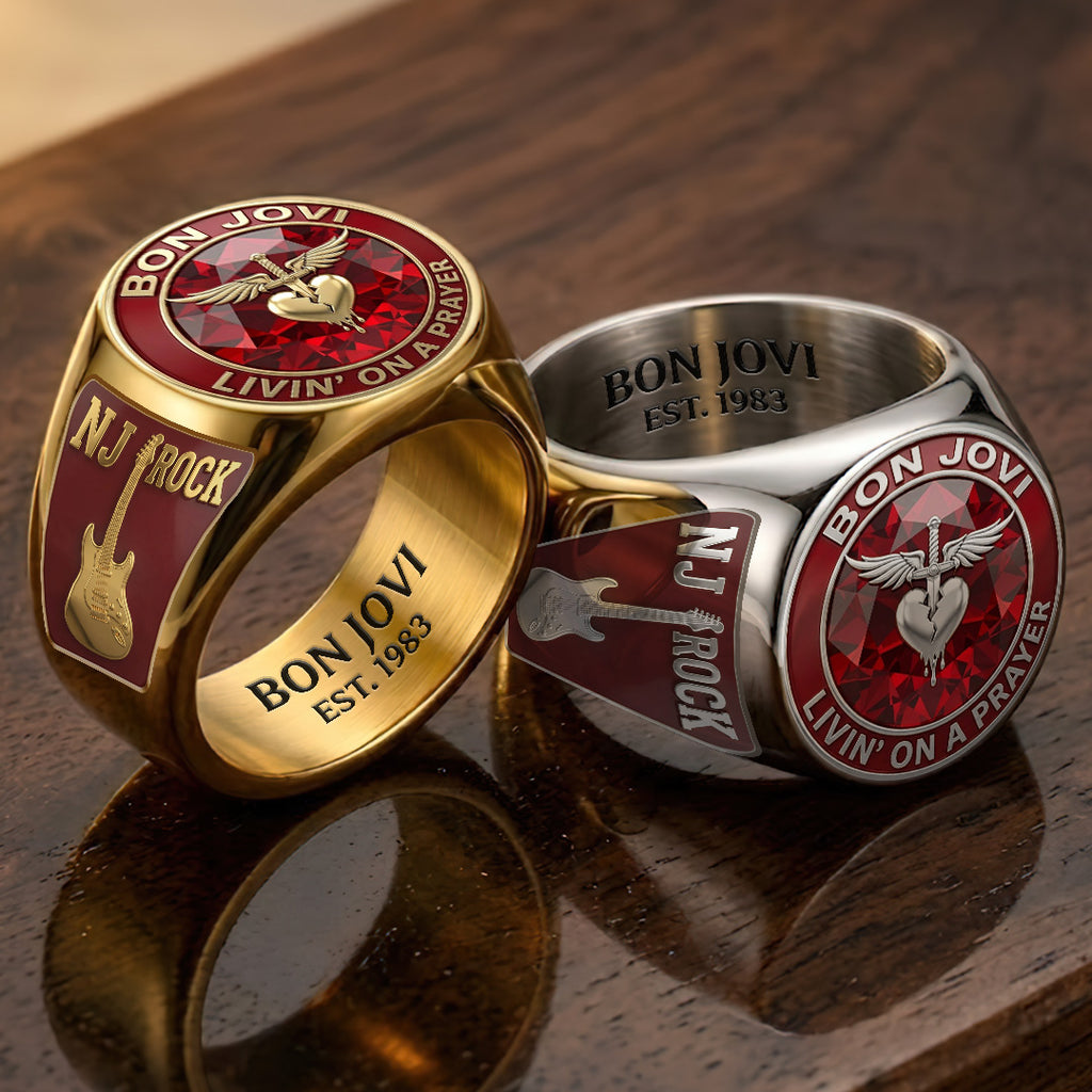 Bon Jovi 3D Engraved Ring – TANTN23404