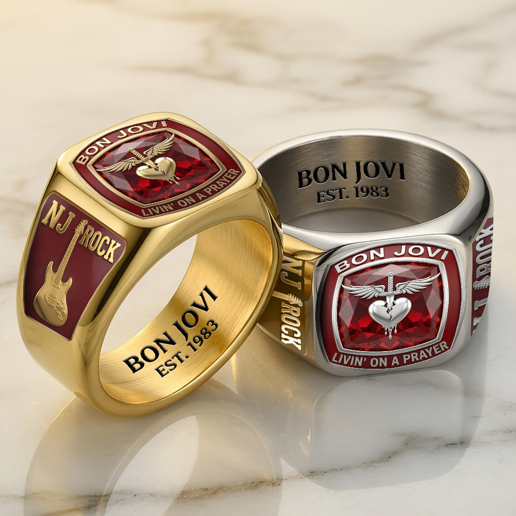 Bon Jovi 3D Engraved Ring – TANTN23404