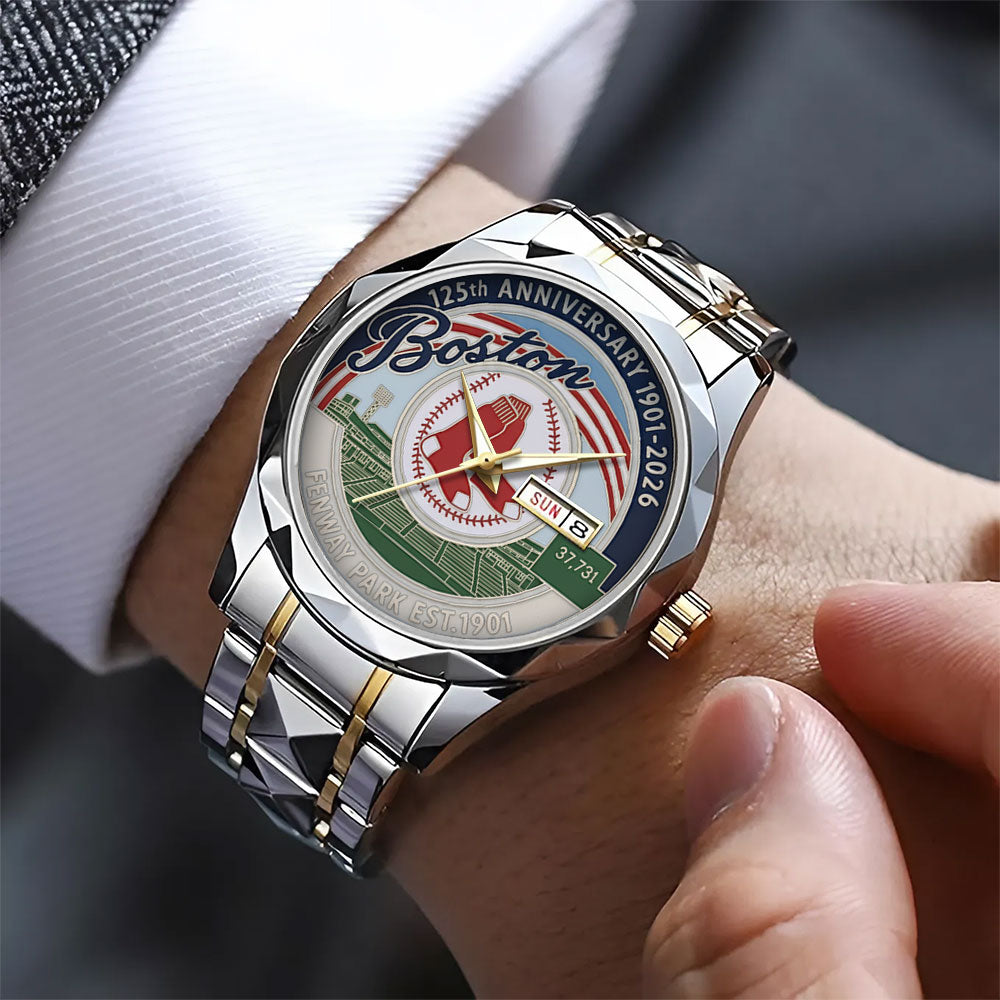 Boston Red Sox 125th Anniversary Alloy Luxury Quartz Watch – TANTN18734