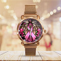 Breast Cancer Awareness Mesh Strap Quartz Watch – HOATT12479