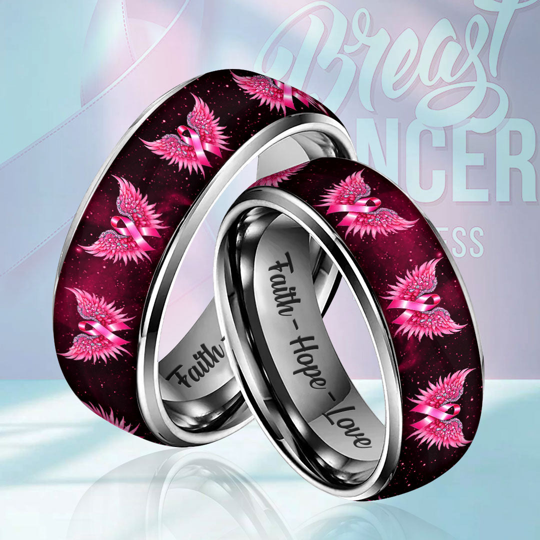 Breast Cancer Awareness Custom Alloy Ring – HOATT12397