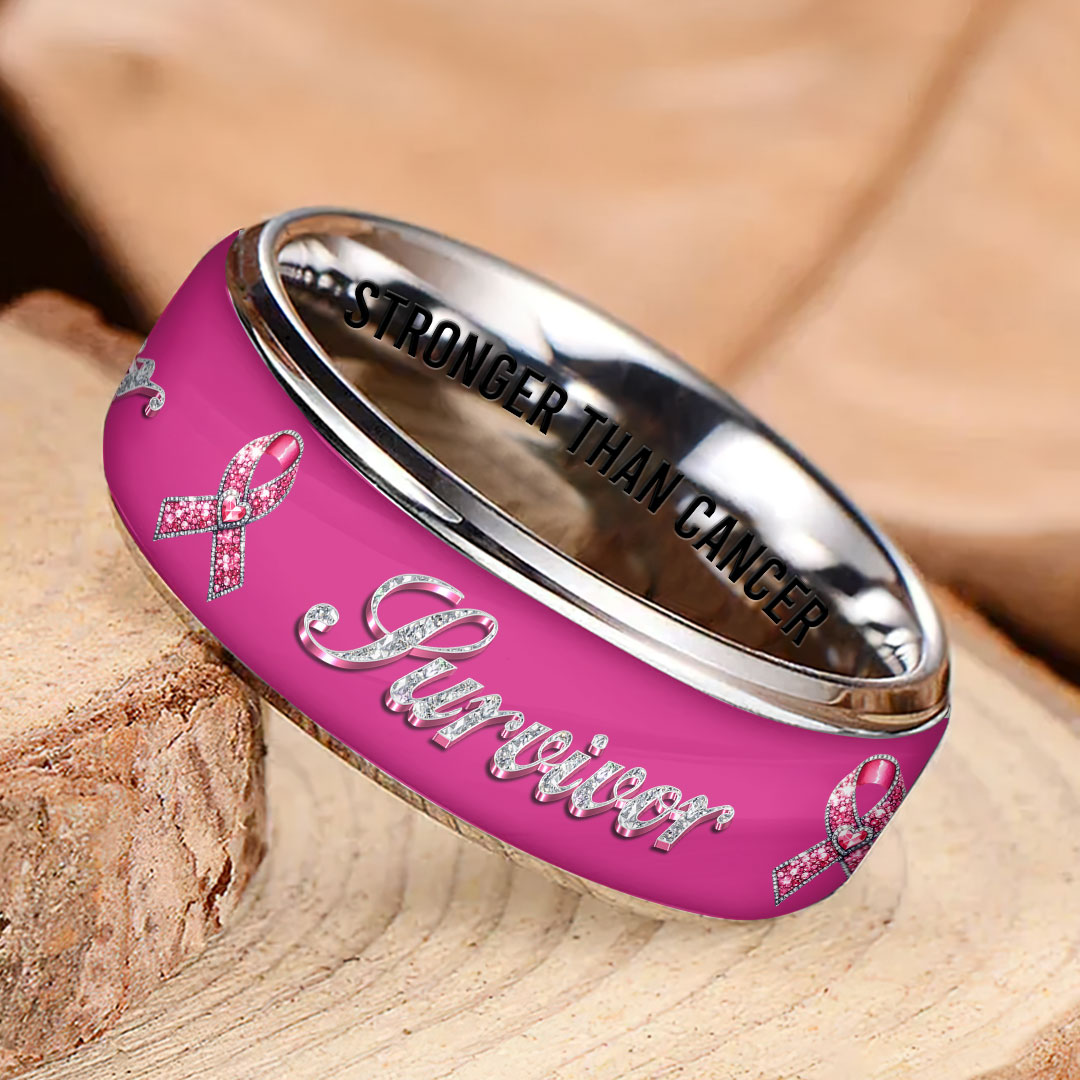 Breast Cancer Awareness Custom Alloy Ring – HOATT12484