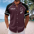 Brisbane Broncos 2025 NRL Premiers Short Sleeve Button-Down Shirt – HOATT13948
