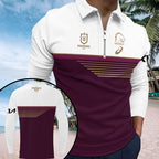 Brisbane Broncos 2025 NRL Premiers Zip Polo Shirt – MAITM14271