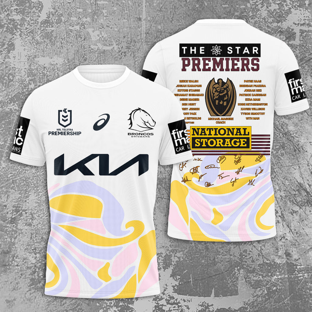 Brisbane Broncos 2025 Premiership 3D Apparel – MAITM13512